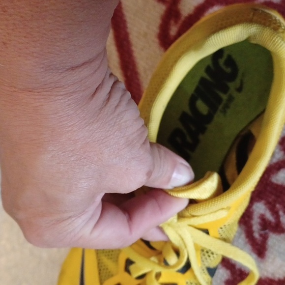 Nike Track Running Shoes, Rival S, golden yellow,  sz 12 - Picture 5 of 7